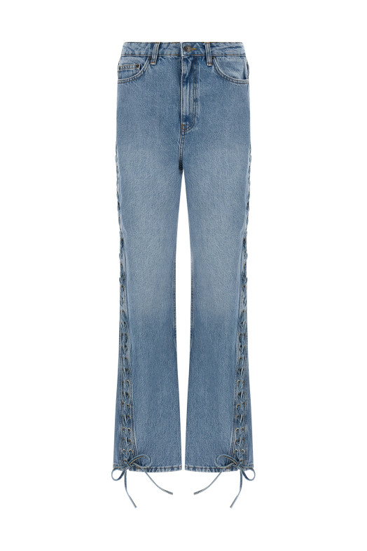 'Twisted lacing' jeans BLUE