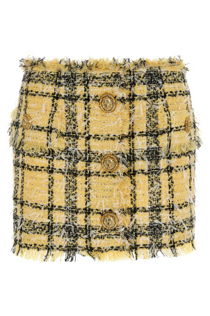 Юбка из твида Lurex, многоцветная BALMAIN GF1LBB42XL73AAA