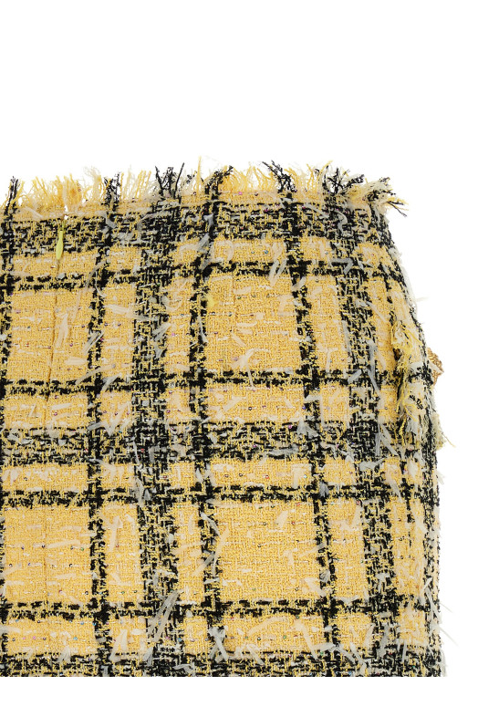 Юбка из твида Lurex, многоцветная BALMAIN GF1LBB42XL73AAA