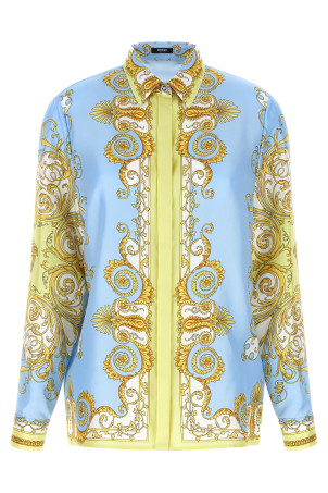 Рубашка из твила Разноцветная VERSACE 10013601A171655Y580