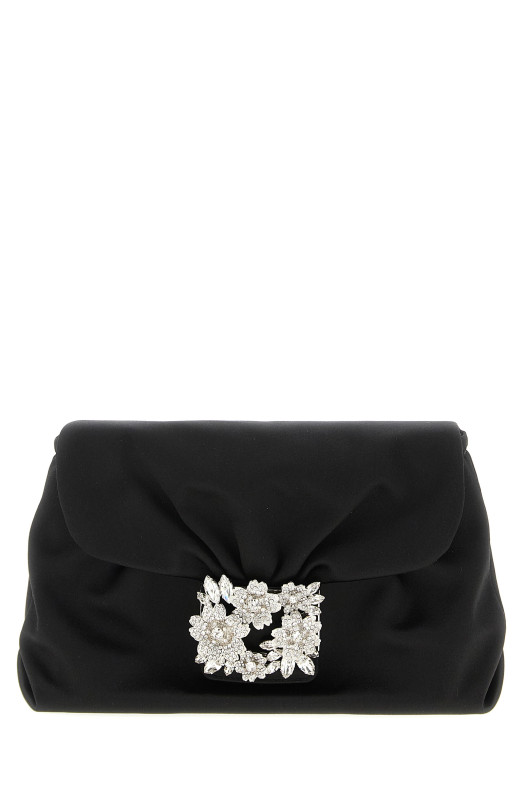 Клатч «Bouquet Strass Drape mini» Черный RBWANVC0100RS0B999