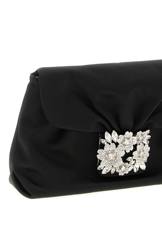 Клатч «Bouquet Strass Drape mini» Черный RBWANVC0100RS0B999