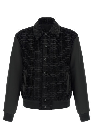 Velvet bomber jacket Black