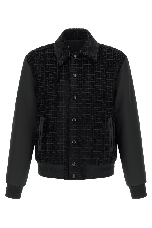 Бомбер из вельвета Черный BALMAIN GH1TFA73MI21EAP