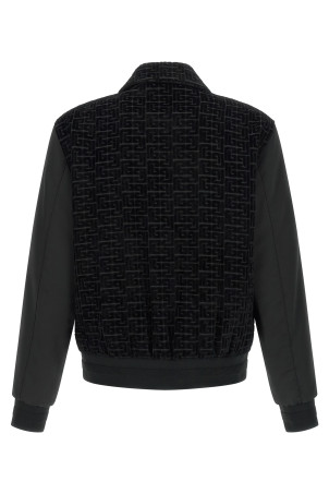 Velvet bomber jacket Black