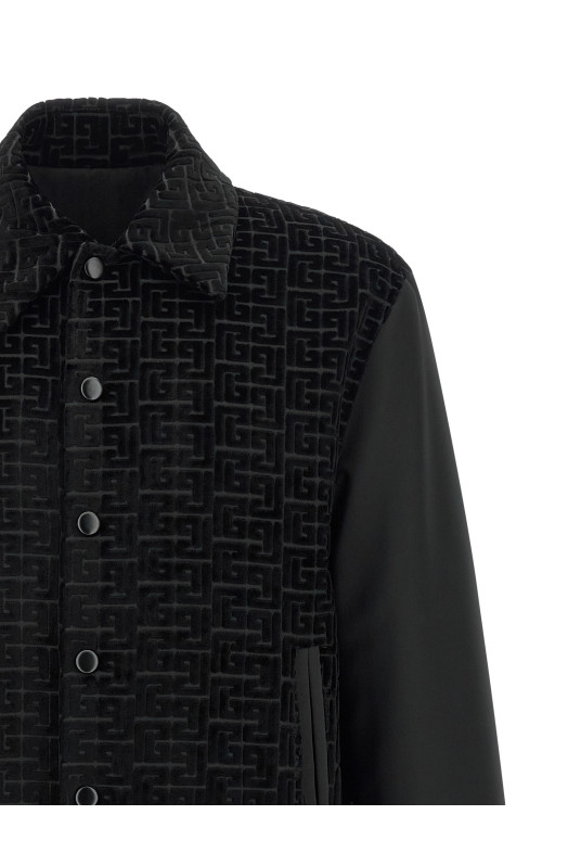 Бомбер из вельвета Черный BALMAIN GH1TFA73MI21EAP
