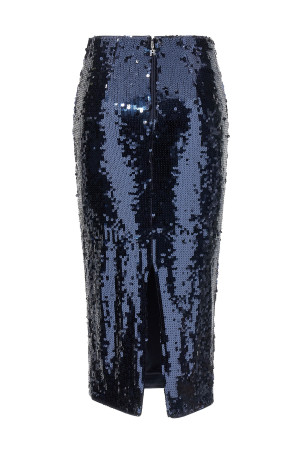 'Sequin pencil' skirt Blue