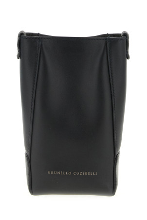 Cell phone holder with shoulder strap Black