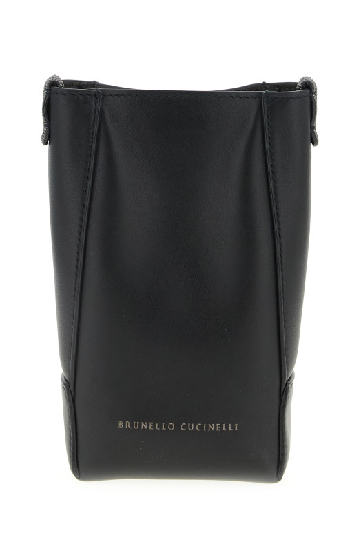 Cell phone holder with shoulder strap Black