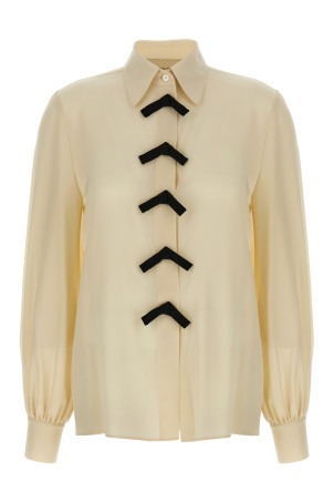 Valentino Garavani bow shirt Beige