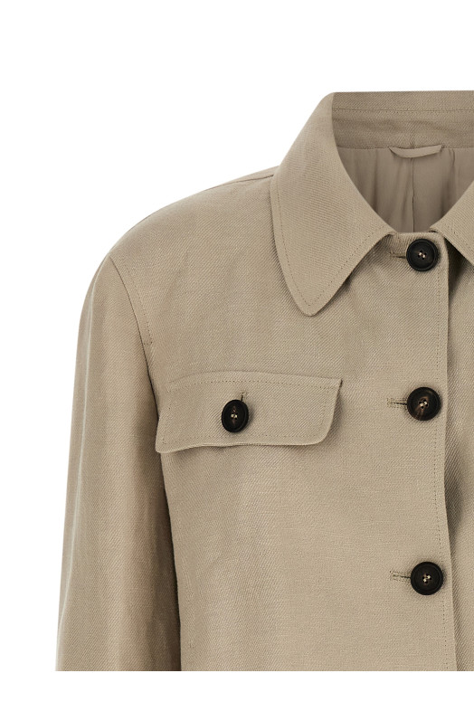 Льняной блейзер Бежевый BRUNELLO CUCINELLI MH5277581C9272