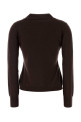 Chocolate wool blend Cappa polo shirt WEEKEND (2525366052600)