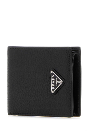 Black leather wallet Black PRADA (2MO7382E54)