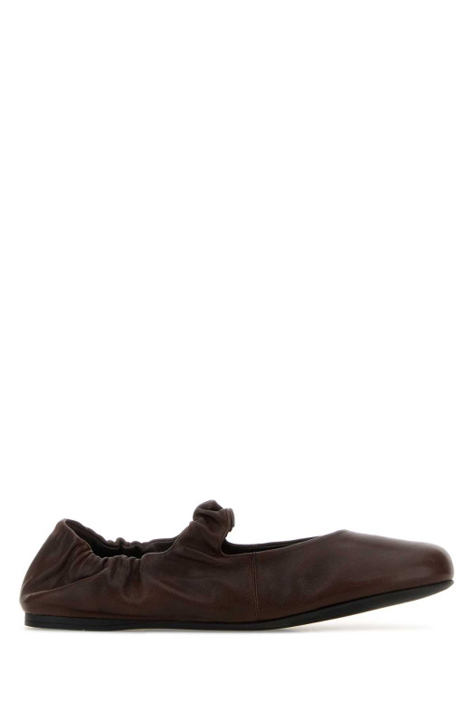 Dark brown nappa leather ballerinas MIU MIU (5F340EFD005EFX)