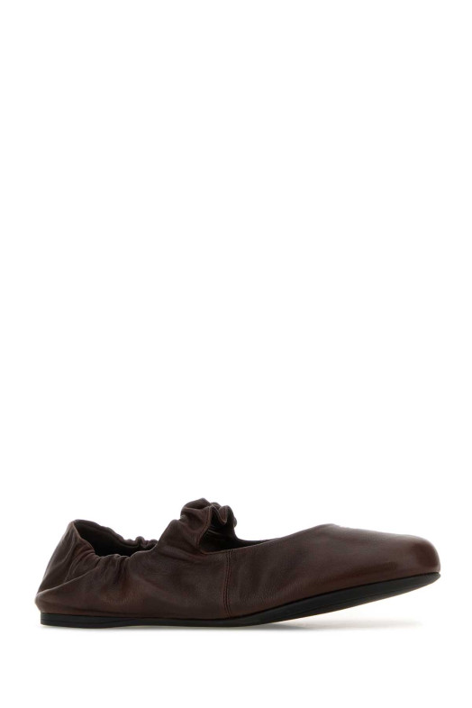 Dark brown nappa leather ballerinas MIU MIU (5F340EFD005EFX)
