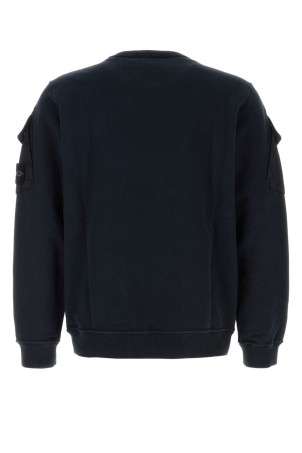 Dark blue cotton sweatshirt Black STONE ISLAND (610000820)