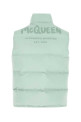 Sea green polyester sleeveless padded jacket ALEXANDER MCQUEEN (682881QUZ31)