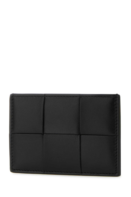 Black leather card holder Black BOTTEGA VENETA (742693VCQC4)