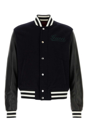 Midnight blue wool bomber jacket GUCCI (794814Z8BS9)