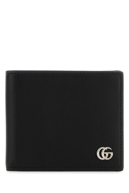 Black leather GG Marmont wallet Black GUCCI (835047AAE07)