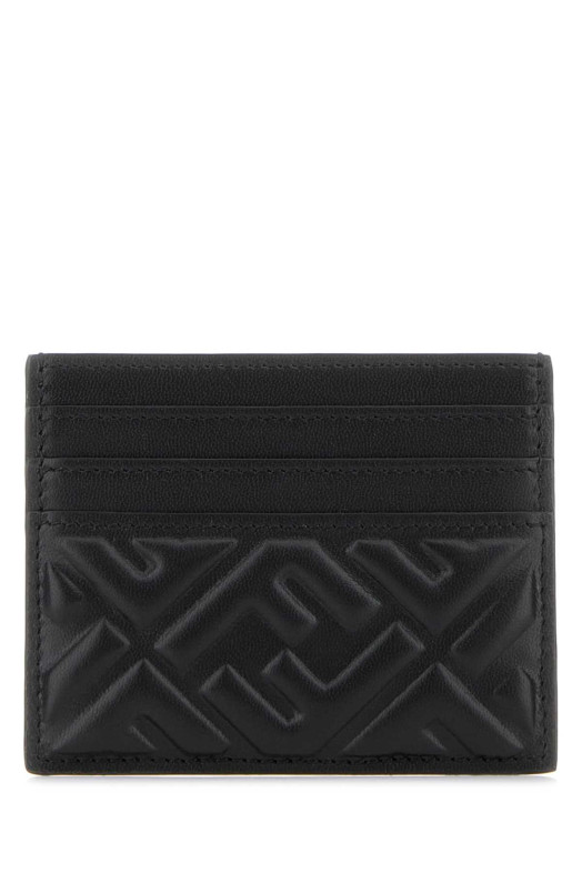 Black leather card holder Black FENDI (8M0445AAJD)
