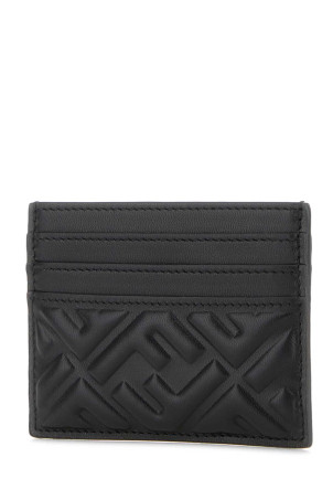 Black leather card holder Black FENDI (8M0445AAJD)