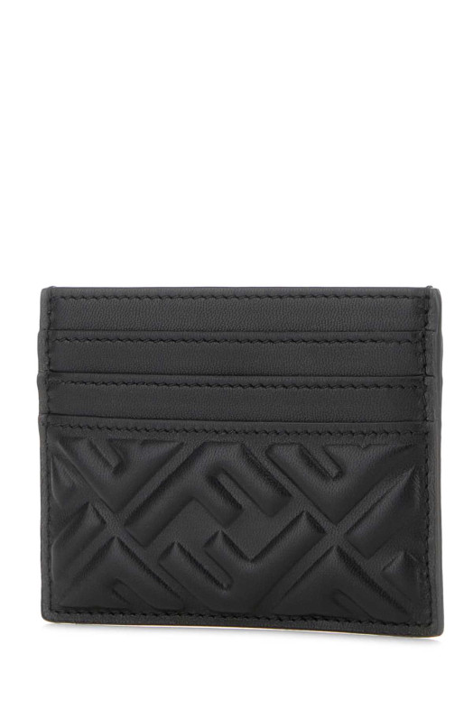 Black leather card holder Black FENDI (8M0445AAJD)