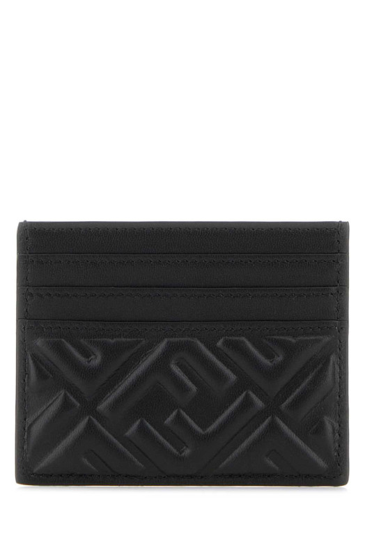 Black leather card holder Black FENDI (8M0445AAJD)
