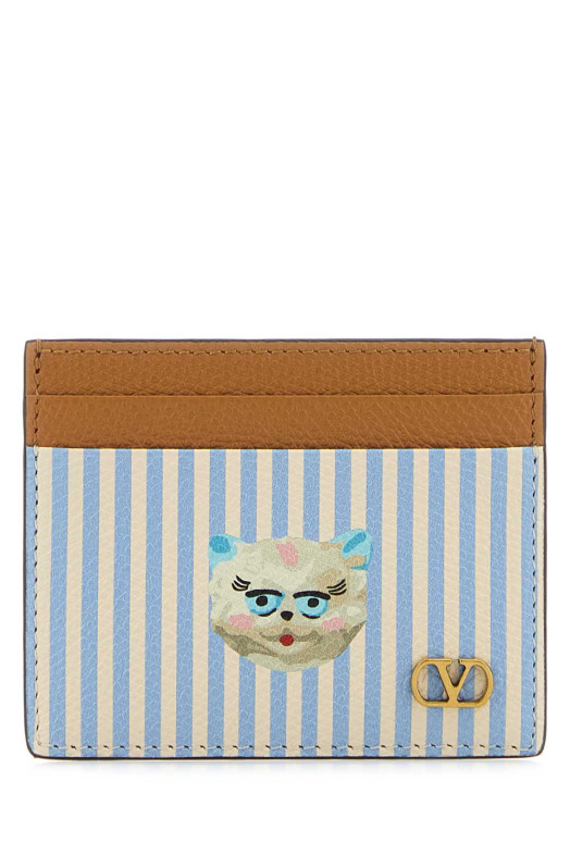 Printed leather VLogo Signature card holder VALENTINO GARAVANI (8Y2P0AP4AXU)