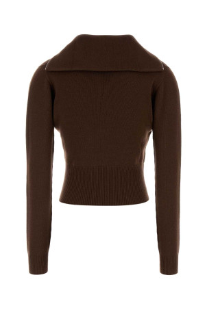 Brown cashmere polo shirt MIU MIU (MMLB47SOOO17SA)