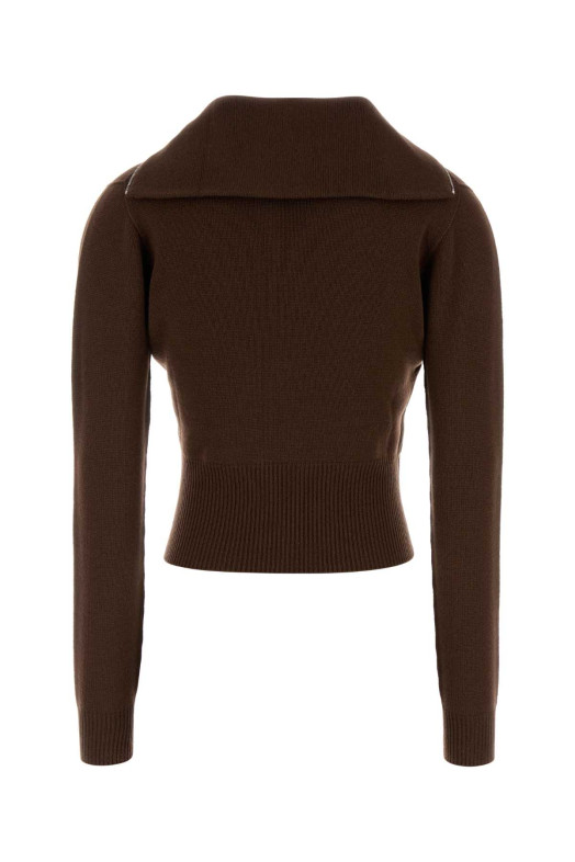 Brown cashmere polo shirt MIU MIU (MMLB47SOOO17SA)