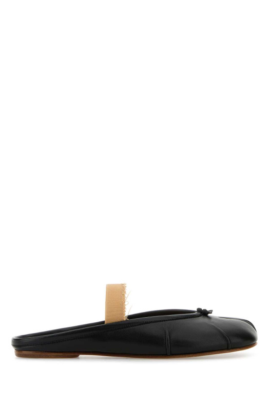 Black leather Tabby slippers MAISON MARGIELA (S39WZ0103P6853)