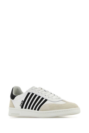 White leather Boxer sneakers DSQUARED (SNM036401504118)