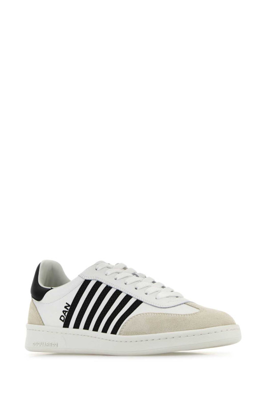 White leather Boxer sneakers DSQUARED (SNM036401504118)
