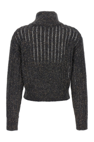 'Rustic Dazzling Net' cardigan Gray