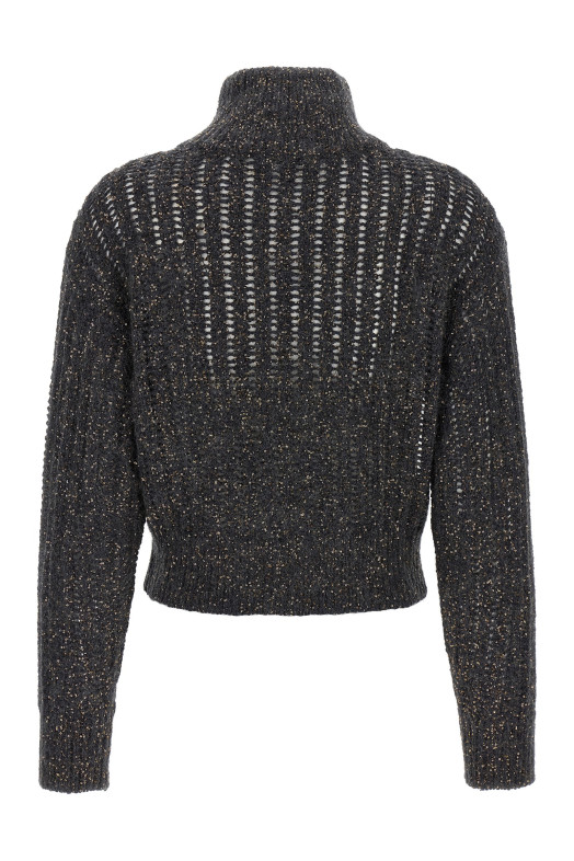 'Rustic Dazzling Net' cardigan Gray