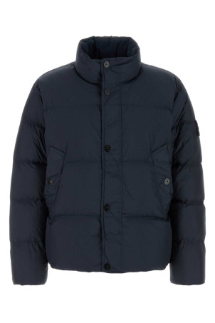 Navy blue nylon padded jacket Black STONE ISLAND (410001023)