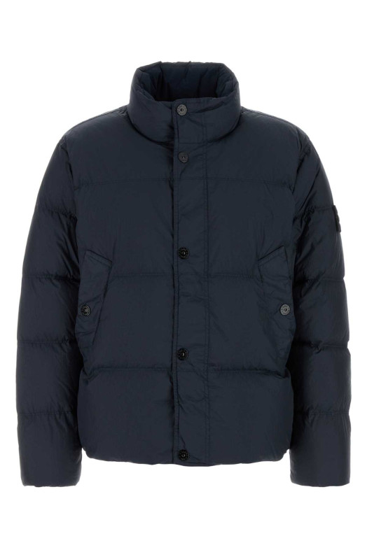 Navy blue nylon padded jacket Black STONE ISLAND (410001023)