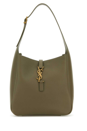 Khaki leather small Le 5 Ã  7 Soft shoulder bag SAINT LAURENT (713938AAAUQ)