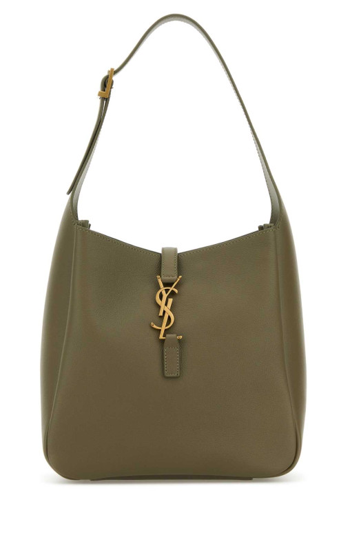Khaki leather small Le 5 Ã  7 Soft shoulder bag SAINT LAURENT (713938AAAUQ)