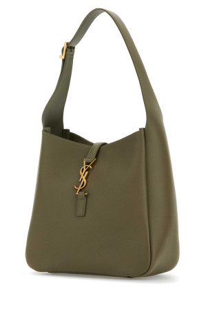 Khaki leather small Le 5 Ã  7 Soft shoulder bag SAINT LAURENT (713938AAAUQ)