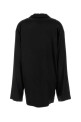 Черная атласная рубашка оверсайз Черная BALENCIAGA (818436TLO28)