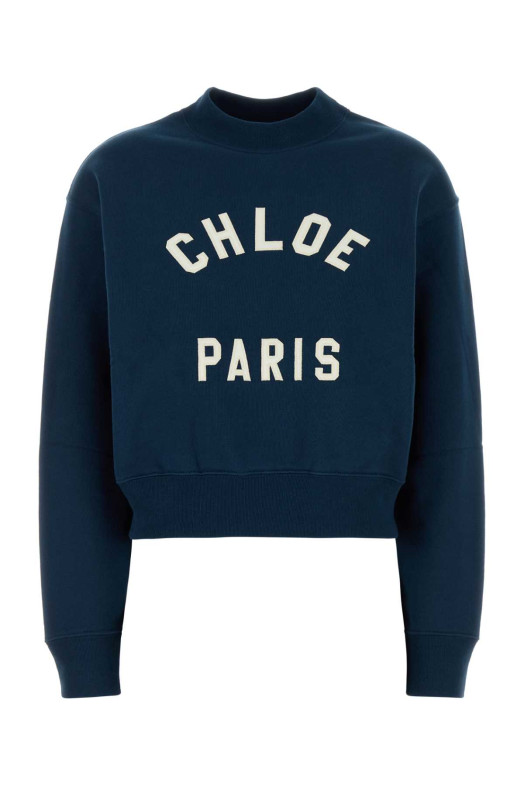 Blue cotton sweatshirt CHLOE (CH24AJH12192)