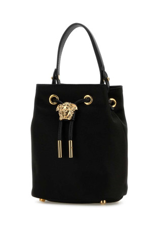 Black satin bucket bag VERSACE (10177541A11479)