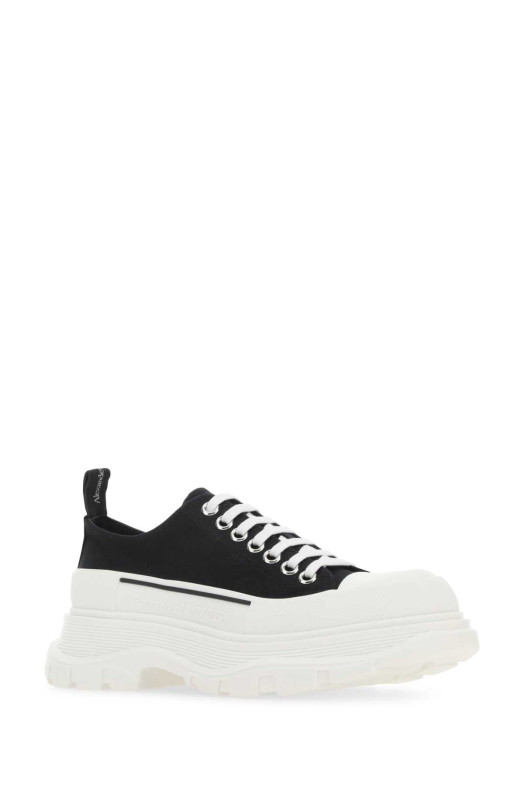 Black canvas Tread Slick sneakers ALEXANDER MCQUEEN (697072W4MV2)