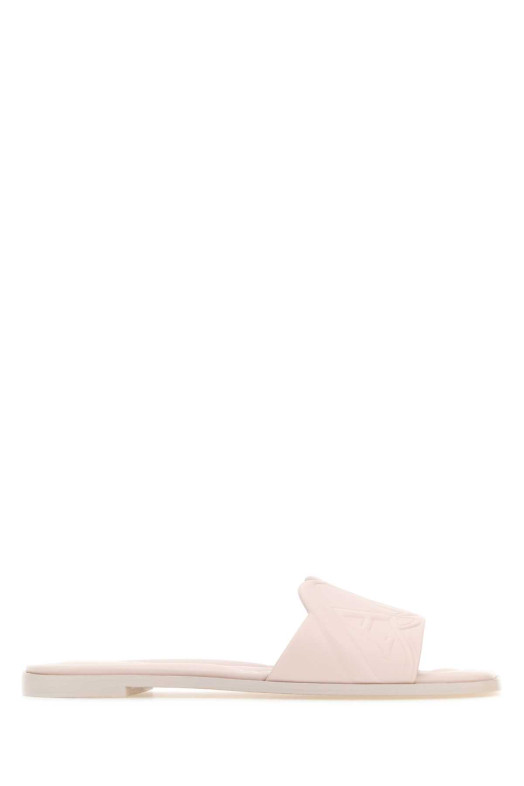 Pastel pink leather slippers ALEXANDER MCQUEEN (780714WIEAE)