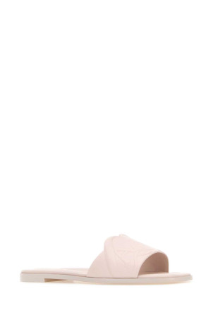 Pastel pink leather slippers ALEXANDER MCQUEEN (780714WIEAE)