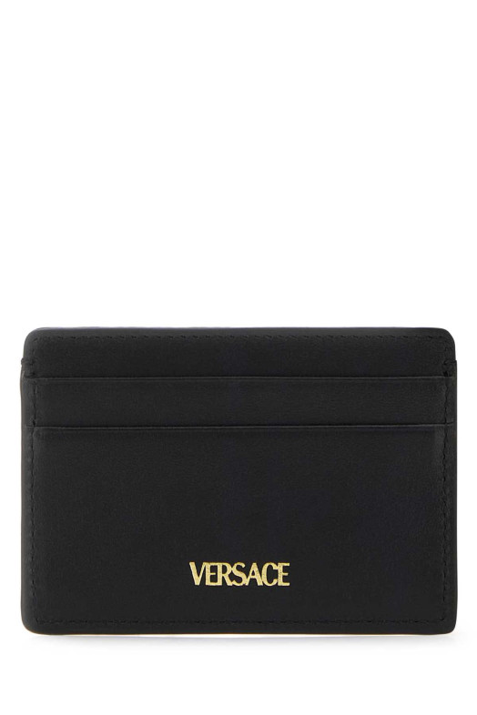 Black leather La Medusa card holder VERSACE (DPN24671A14675)