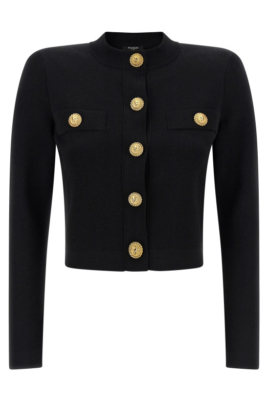 Cropped cardigan Black