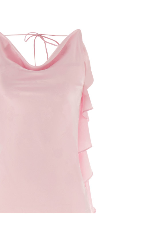 Платье «Макси Водопад» Розовое 11567918091809